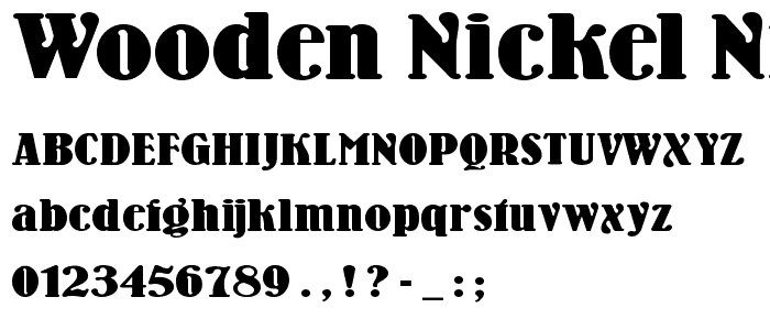 Wooden Nickel NF font